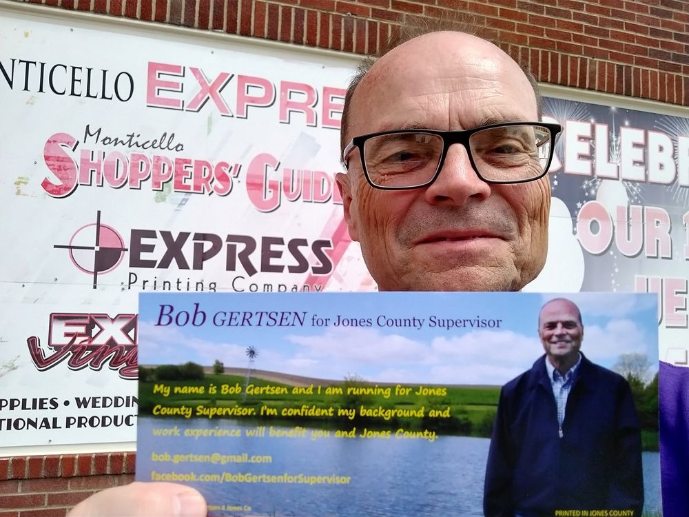 Bob Gertsen at a county fair vendor booth